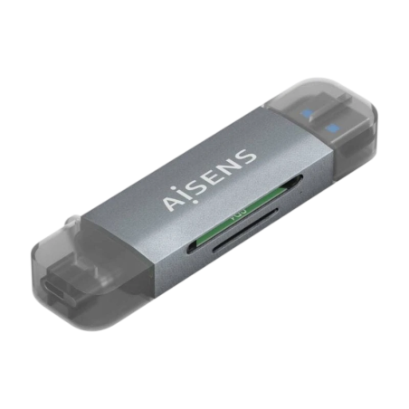 AISENS ASCR-2AC08-GR Gris Externe USB 3.0 SD/microSD Lecteur de cartes