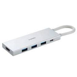 Xiaomi 5-in-1 Type-C USB-C +USB 3.0x3+HDMI Argent PD 100W Hub USB