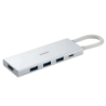 Xiaomi 5-in-1 Type-C USB-C +USB 3.0x3+HDMI Argent PD 100W Hub USB