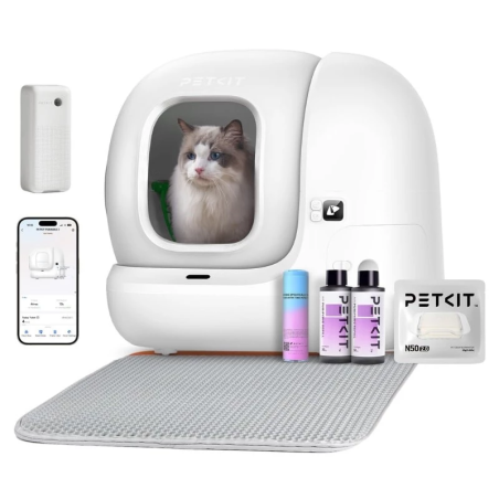 PETKIT Pura Max 2 Premium Kit Technologie xSecure et kit d'élimination des odeurs inclus Contrôle APP Litière auto