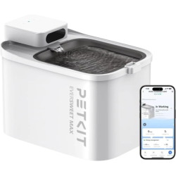 PETKIT Eversweet MAX (UVC）3L Fontaine pour Chats Sans Câble acier inoxydable sans fil