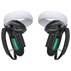 Étuis de Protection avec Poignée Kiwi Design Q1 PRO-2.2 avec protecteur de Batterie pour Meta Quest 2 Noir