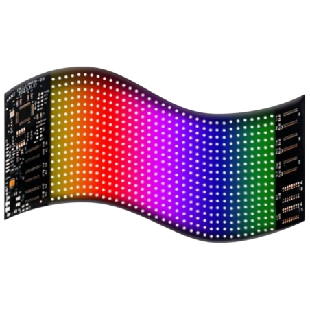Écran matriciel LED RGB flexible pour voiture 19 x 96 avec application Bluetooth Noir
