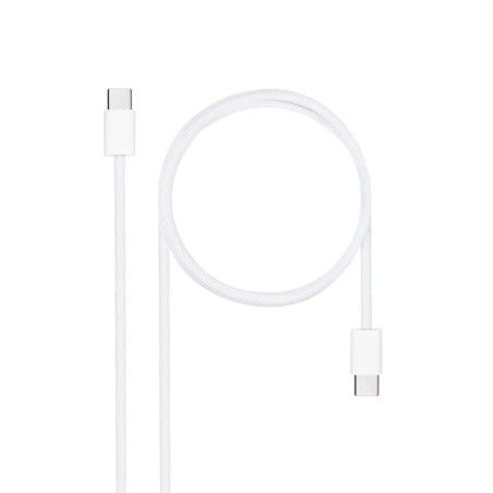 Nanocable Câble USB-C 2.0 60W 3A, USB-C/M-USB-C/M Blanc