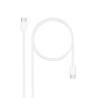 Nanocable Câble USB-C 2.0 60W 3A, USB-C/M-USB-C/M Blanc