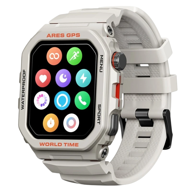 Zeblaze Ares Blanc 1,75 pouces IPS GPS 14 jours +60 sports 3ATM Smartwatch
