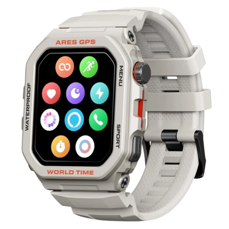 Zeblaze Ares Blanc 1,75 pouces IPS GPS 14 jours +60 sports 3ATM Smartwatch