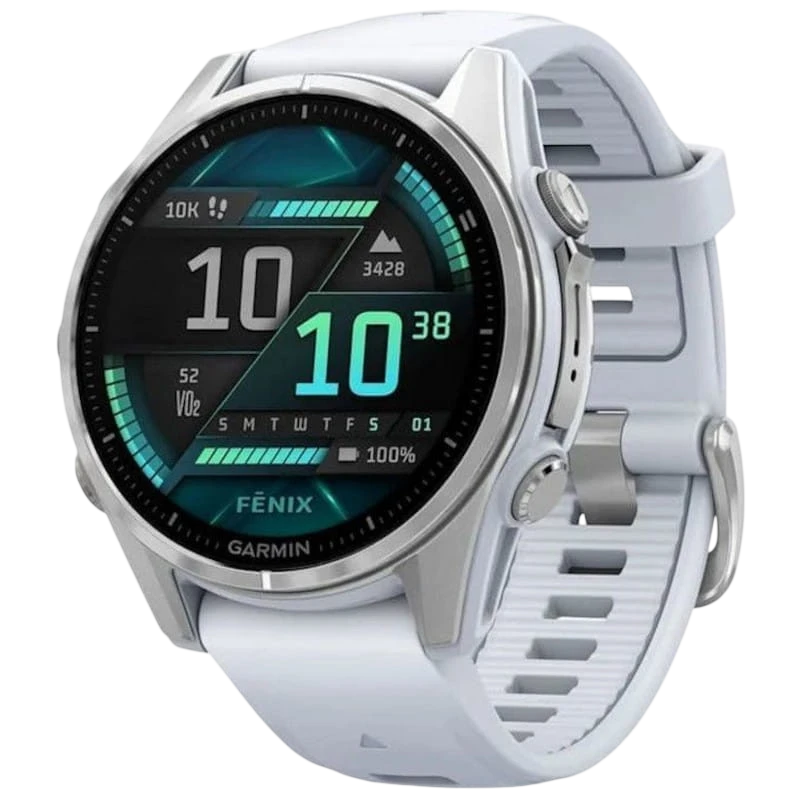 Garmin Fenix 8 43 mm Acier Blanc 1,3 pouces AMOLED GPS NFC 10 jours 10ATM Smartwatch