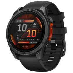 Garmin Fenix 8 47 mm Acier Noir 1,4 pouces AMOLED GPS NFC 10ATM Smartwatch