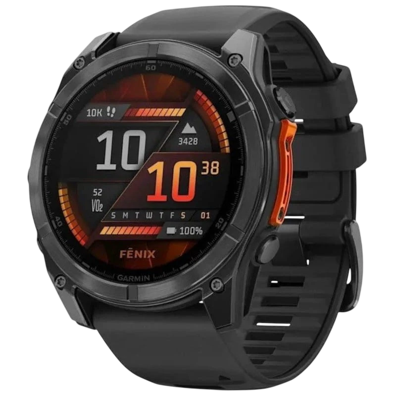 Garmin Fenix 8 51 mm Acier Noir 1,4 pouces AMOLED GPS NFC 16 jours 10ATM Smartwatch