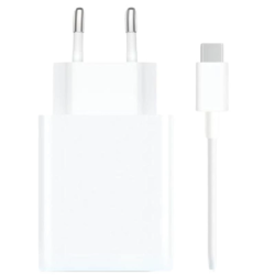 Chargeur rapide Xiaomi 67W HyperCharge Combo USB Type-A Blanc + Câble USB-A vers USB-C