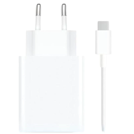 Chargeur rapide Xiaomi 67W HyperCharge Combo USB Type-A Blanc + Câble USB-A vers USB-C