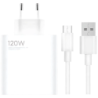 Chargeur rapide Xiaomi 120 W HyperCharge Combo USB Type-A Blanc + Câble USB-A vers USB-C