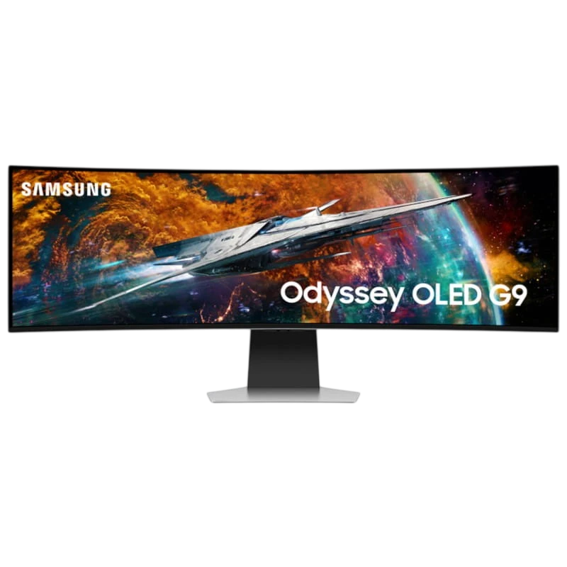 Samsung G95SC Argent 49 pouces DQHD OLED 240Hz 3ms G-Sync incurvé UltraWide Écran