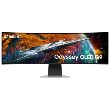 Samsung G95SC Argent 49 pouces DQHD OLED 240Hz 3ms G-Sync incurvé UltraWide Écran