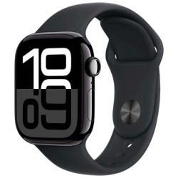 Apple Watch Series 10 GPS 42 mm Aluminium Noir avec Bracelet Sport S/M