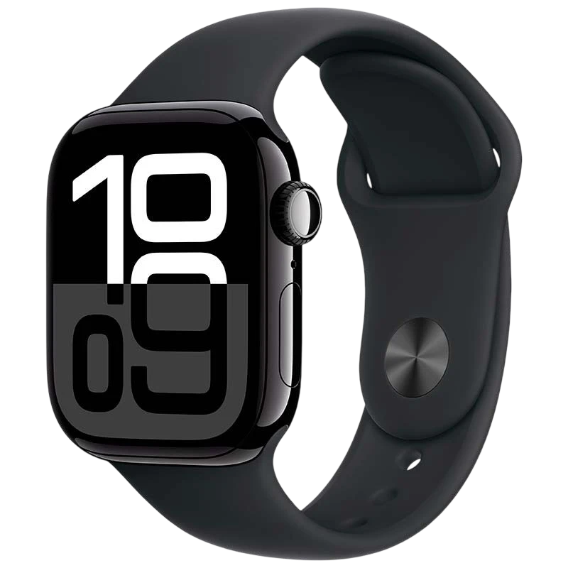 Apple Watch Series 10 GPS 42 mm Aluminium Noir avec Bracelet Sport S/M