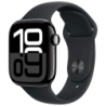 Apple Watch Series 10 GPS 42 mm Aluminium Noir avec Bracelet Sport S/M
