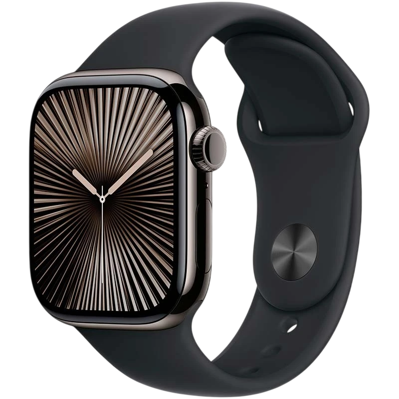 Apple Watch Series 10 GPS + Cellular 42 mm Titane Ardoise avec Bracelet Sport S/M