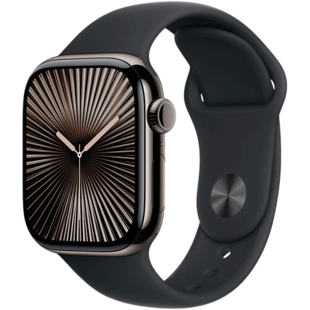 Apple Watch Series 10 GPS + Cellular 42 mm Titane Ardoise avec Bracelet Sport S/M