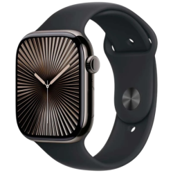 Apple Watch Series 10 GPS + Cellular 46 mm Titane Ardoise avec Bracelet Sport S/M