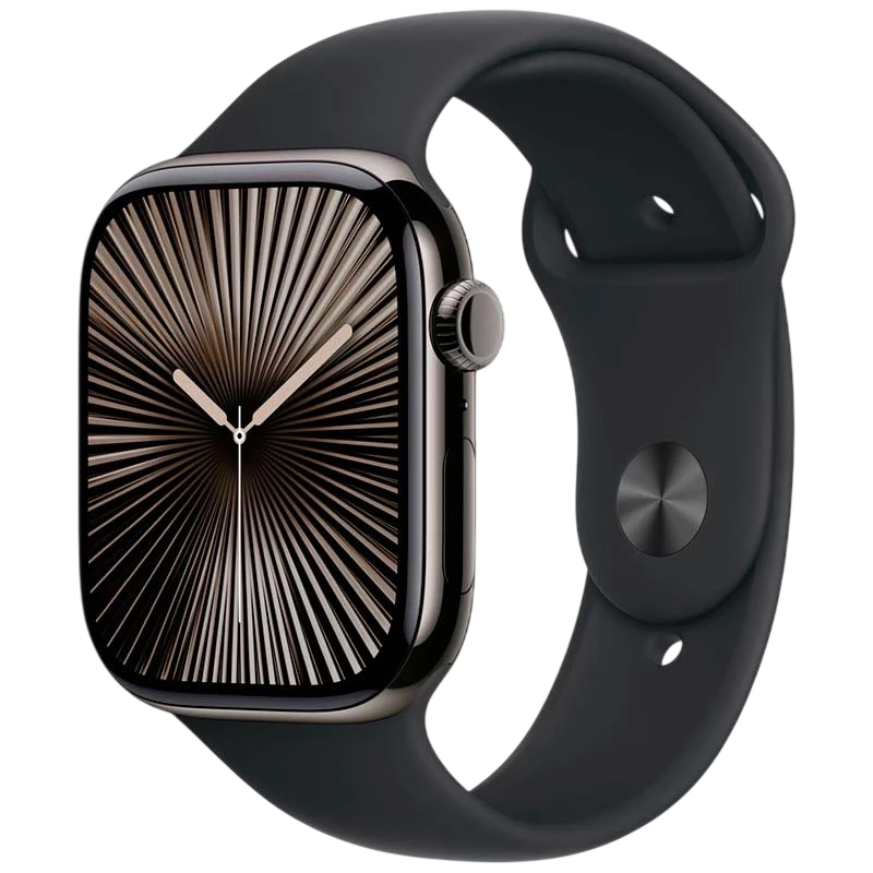 Apple Watch Series 10 GPS + Cellular 46 mm Titane Ardoise avec Bracelet Sport S/M
