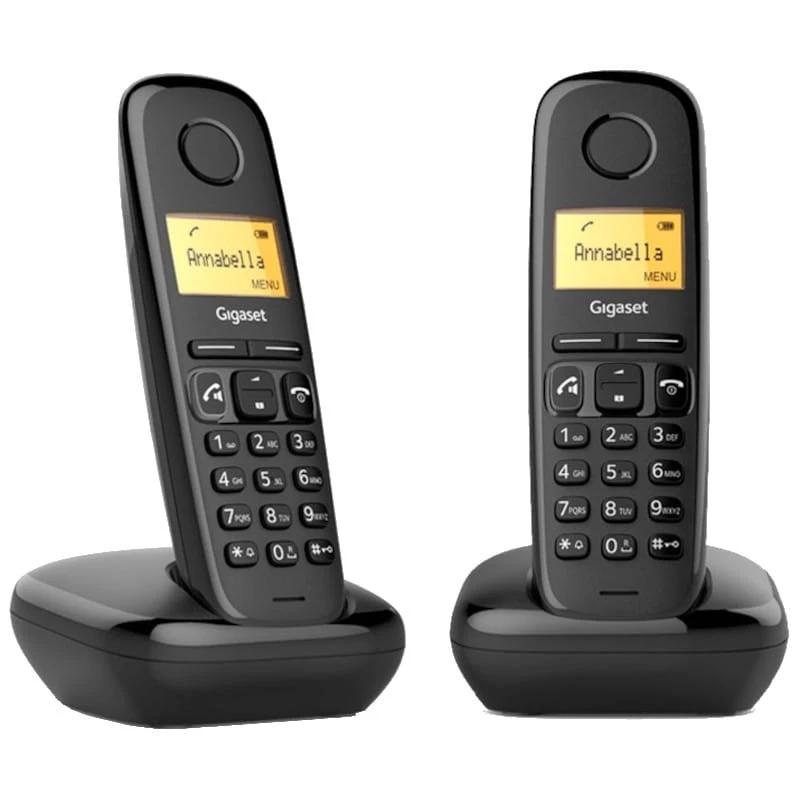 Gigaset A270 Duo DECT/analogique Noir identification de l'appelant mains libres 18h de conversation Téléphone sans fil