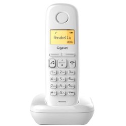 Gigaset A270 DECT/analogique Blanc identification de l'appelant mains libres 18h de conversation Téléphone sans fil