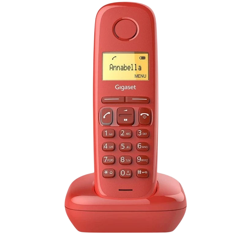 Gigaset A170 DECT/analogique Grenat 18h de conversation répertoire 50 contacts mode ECO 1,5 pouces Téléphone sans fil