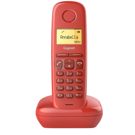 Gigaset A170 DECT/analogique Grenat 18h de conversation répertoire 50 contacts mode ECO 1,5 pouces Téléphone sans fil