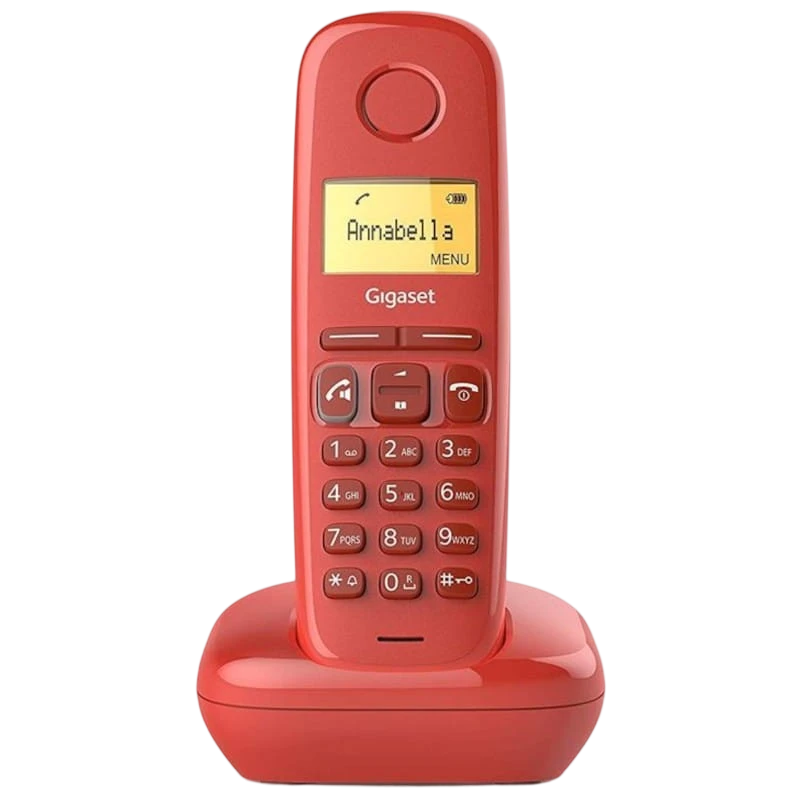 Gigaset A270 DECT/analogique Rouge identification de l'appelant mains libres 18h de conversation Téléphone sans fil