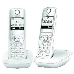 Gigaset A690 Duo DECT/analogique Blanc identification de l'appelant mains libres 14h de conversation Téléphone sans fil