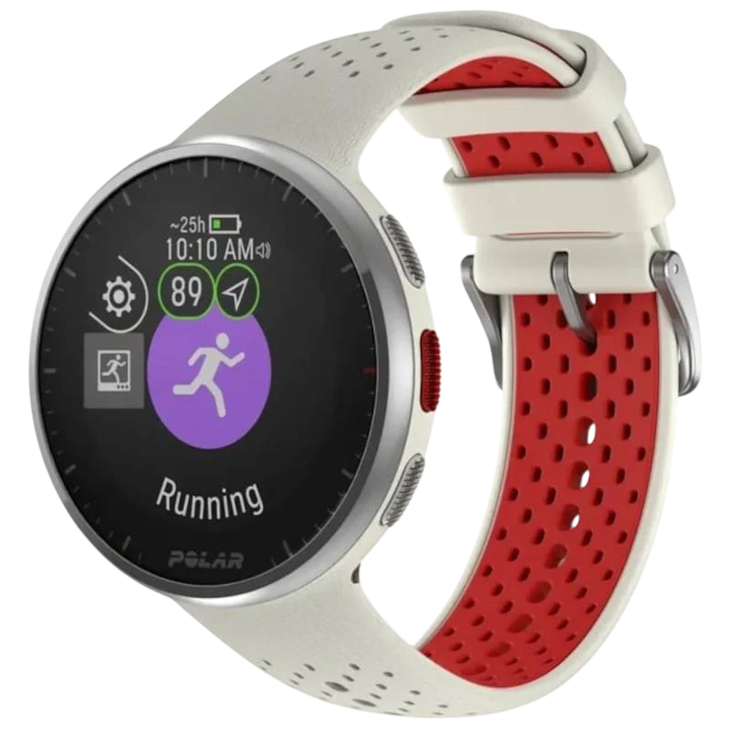 Polar Pacer Pro Blanc 1,2 pouces MIP GPS 7 jours Smartwatch