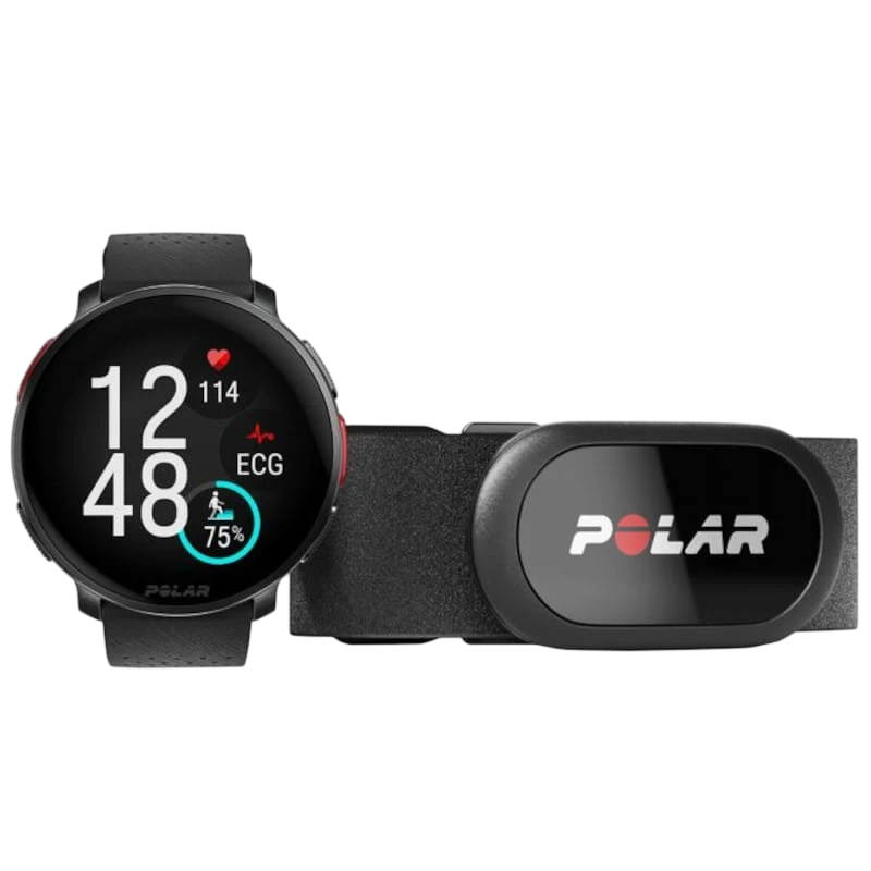 Polar Vantage V3 Noir 1,39 pouces AMOLED GPS 10 jours Smartwatch + Ceinture thoracique