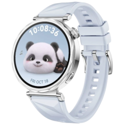 Huawei Watch GT5 41 mm Bracelet Fluoroélastomère Bleu 1,32 pouces AMOLED GPS 7 jours +100 sports 5ATM IP69K