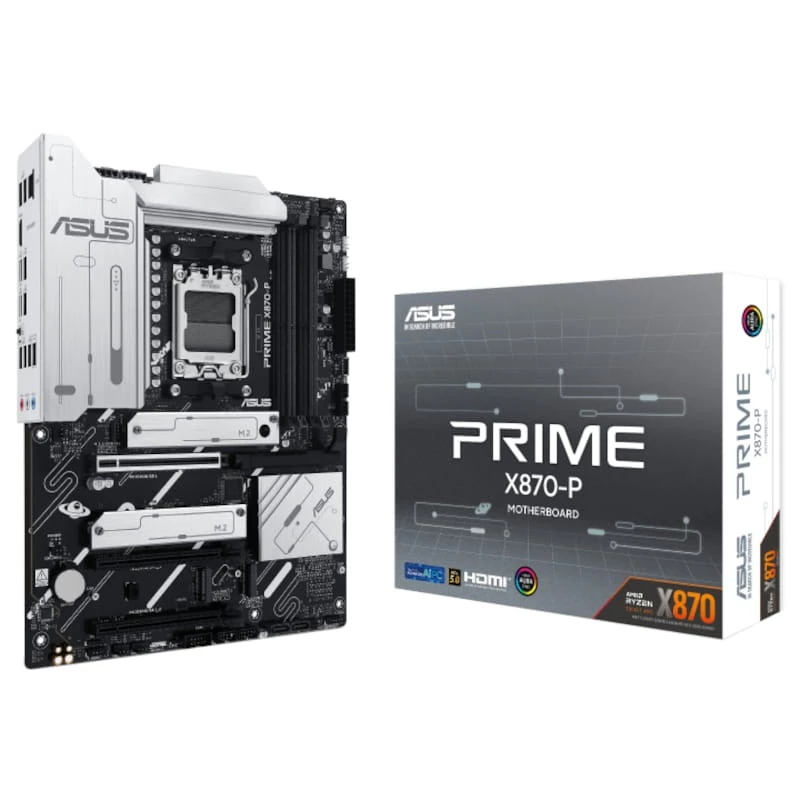 ASUS PRIME X870-P AMD X870 Socket AM5 ATX 2,5G Ethernet 4 emplacements M.2 Carte mère