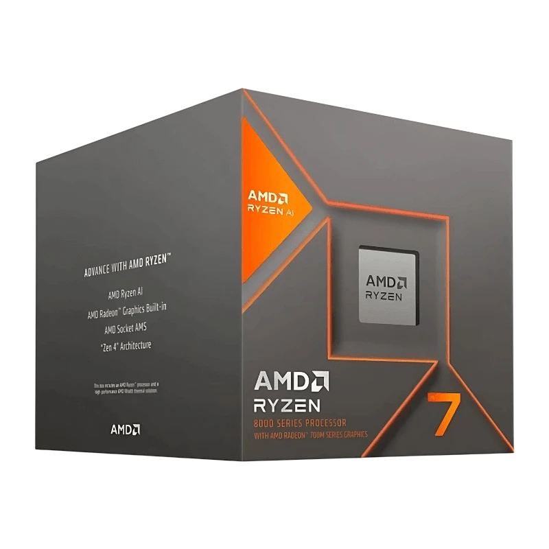 AMD Ryzen 7 8700G IA intégrée 8 cœurs 4,2 GHz de base 5,1 GHz Turbo Radeon 780M Box 16 threads AM5 Processeur