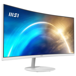 MSI Pro MP341CQW Blanc 34 pouces 2K VA 100Hz FreeSync incurvé UltraWide Écran