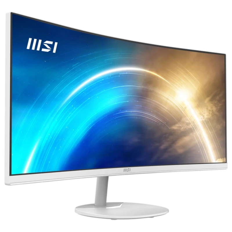 MSI Pro MP341CQW Blanc 34 pouces 2K VA 100Hz FreeSync incurvé UltraWide Écran
