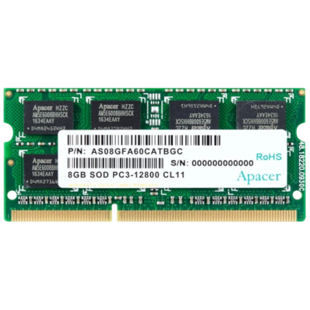 Apacer AS08GFA60CATBGJ 8GB DDR3 1600 MHz CL11 SODIMM Mémoire RAM