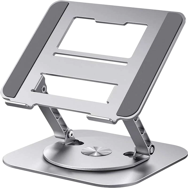 Support Rotatif LS928 pour Tablette et Ordinateur Portable en Aluminium Argent
