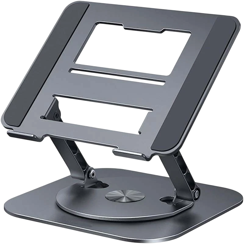 Support Rotatif LS928 pour Tablette et Ordinateur Portable en Aluminium Gris Foncé