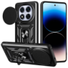 Coque d'armure militaire pour Xiaomi Redmi Note 14 Pro 5G / Poco X7 5G avec protection de l'appareil photo, support métallique e