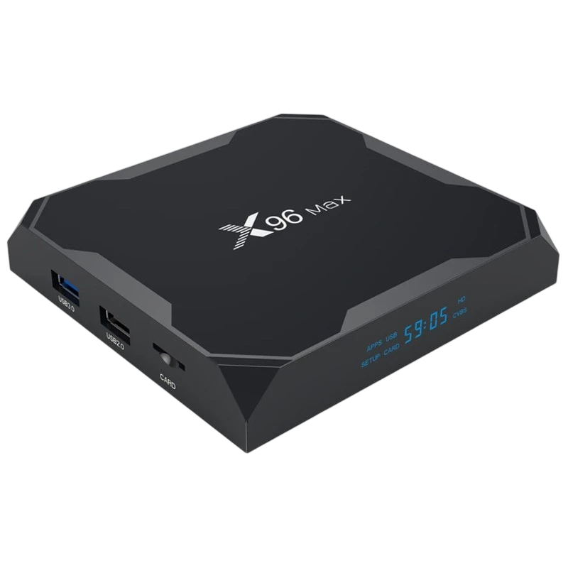 X96 Max+ 4GB/32GB Android 9 8K WiFi double bande Bluetooth S905X3 Gigabit TV Box