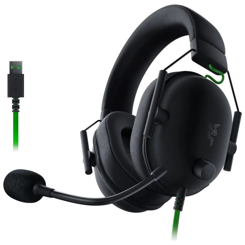 Razer Blackshark V2 X Noir/Vert ANC avec micro Casque gaming
