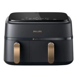 Philips 3000 Series NA352/00 Double panier 9 L 2750W 8 programmes écran tactile Friteuse à air