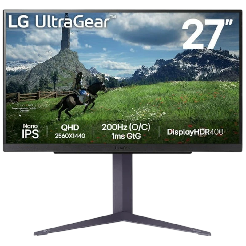 LG 27GS85Q-B Noir 27 pouces 2K IPS 200Hz 1ms G-Sync Écran