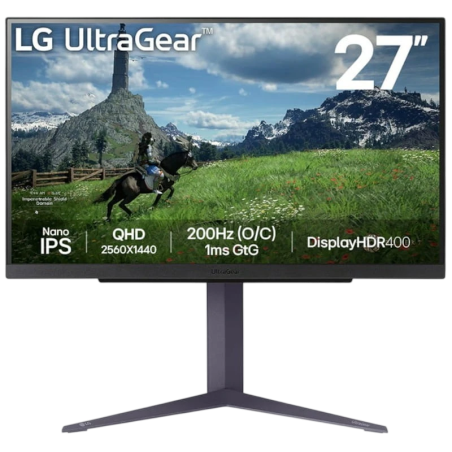 LG 27GS85Q-B Noir 27 pouces 2K IPS 200Hz 1ms G-Sync Écran