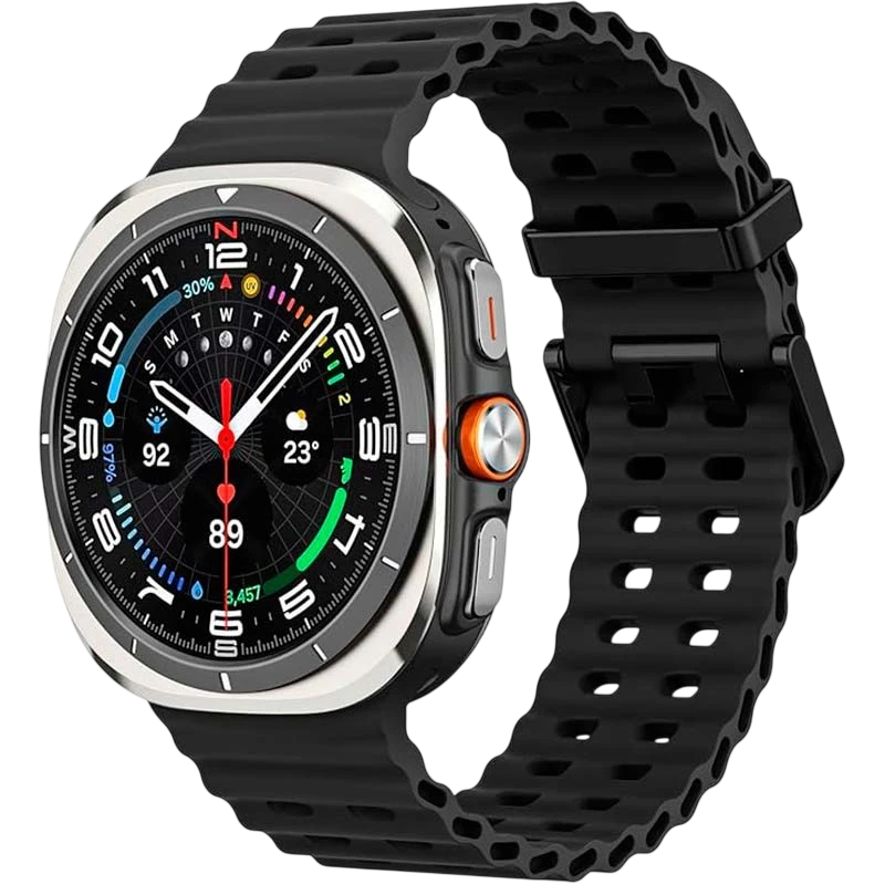 Bracelet en silicone Samsung Galaxy Watch Ultra/Ultra 2 Noir