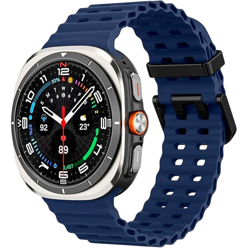Bracelet en silicone Samsung Galaxy Watch Ultra/Ultra 2 Bleu foncé